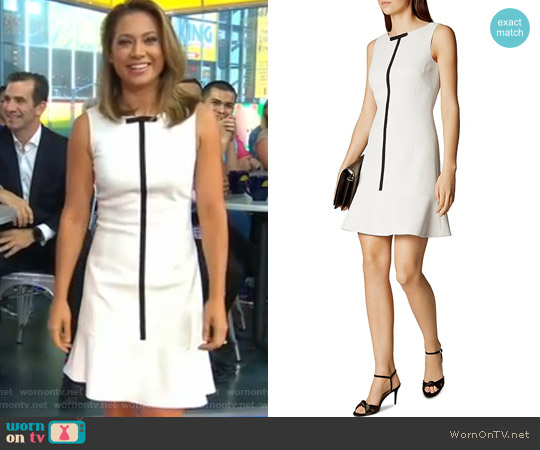 Karen Millen Contrast Trim Dress worn by Ginger Zee on Good Morning America