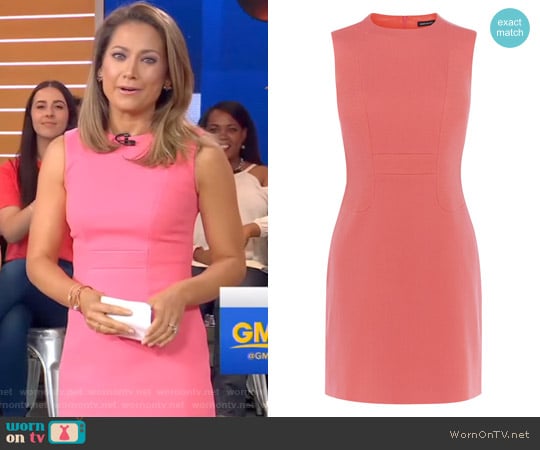 Karen Millen Textured Fitted Dress worn by Ginger Zee on Good Morning America