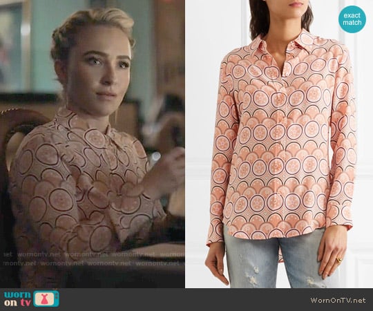 Kate Moss for Equipment Printed Signature Shirt worn by Juliette Barnes (Hayden Panettiere) on Nashville