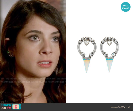 Lionette NY Alma Earrings worn by Alexis Gleen (Niki Koss) on Famous in Love