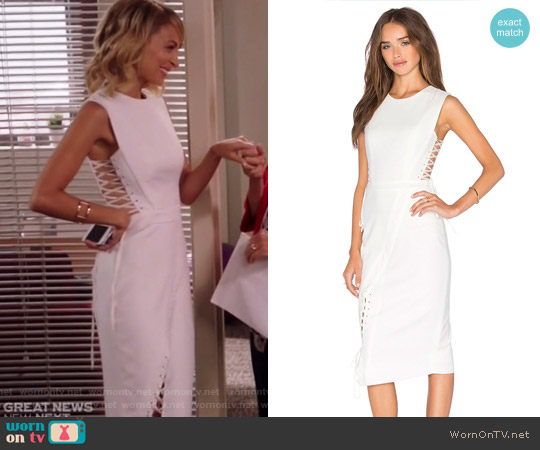 Michelle Mason Lace Midi Dress worn by Portia Scott-Griffith (Nicole Richie) on Great News