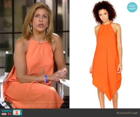 Rachel Roy Halter-Neck Handkerchief Hem Dress worn by Hoda Kotb on Today