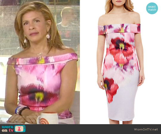 Ted Baker Expressive Pansy Midi Bardot Dress worn by Hoda Kotb on Today