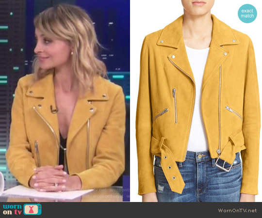 Veda Gemini Suede Moto Jacket worn by Portia Scott-Griffith (Nicole Richie) on Great News