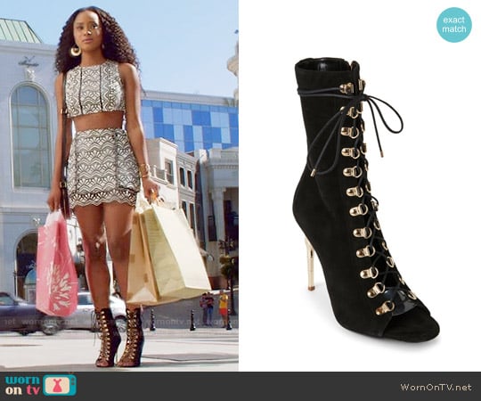 Balmain Ava Booties worn by Tangey Turner (Pepi Sonuga) on Famous in Love