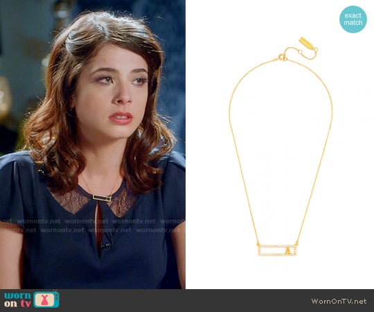 Baublebar Letter Grade Pendant worn by Alexis Gleen (Niki Koss) on Famous in Love