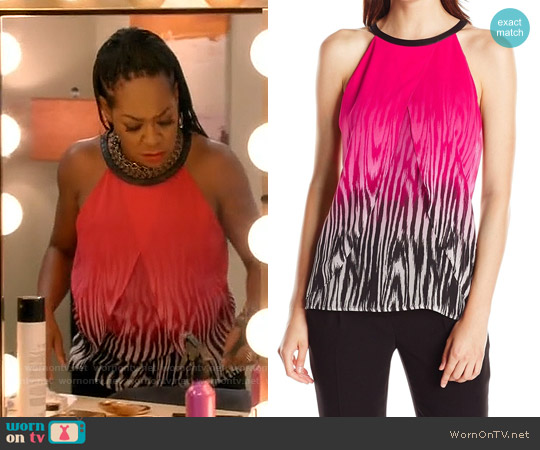 Calvin Klein Ombre Animal Print Tank worn by Mo Evans (Tichina Arnold) on Daytime Divas