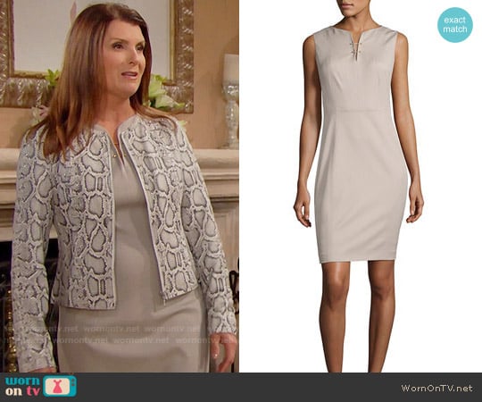 Elie Tahari Natanya Sheath Dress worn by Sheila Carter (Kimberlin Brown) on The Bold and the Beautiful