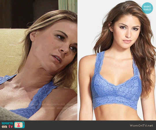 Free People Lace Racerback Bralette worn by Phyllis Newman (Gina Tognoni) on The Young and the Restless