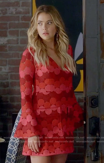 Hanna’s pink and red polka dot dress on Pretty Little Liars