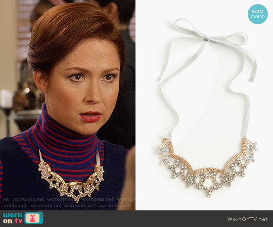 J.Crew Girls Star Gem Necklace worn by Kimmy Schmidt (Ellie Kemper) on Unbreakable Kimmy Schmidt
