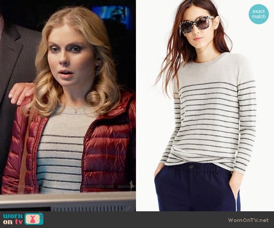 J.Crew Tippi Sweater in Metallic Stripe worn by Liv Moore (Rose McIver) on iZombie
