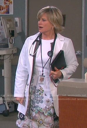 Kayla’s white floral dress on Days of our Lives