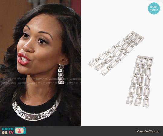 Madewell After Midnight Earrings worn by Hilary Curtis (Mishael Morgan) on The Young and the Restless