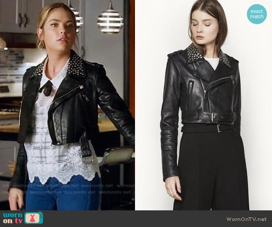 Maje Bloodya Jacket worn by Hanna Marin (Ashley Benson) on Pretty Little Liars