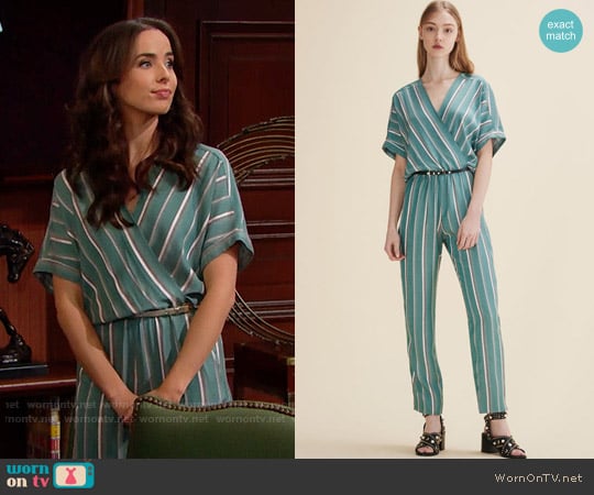 Maje Pandora Jumpsuit worn by Ivy Forrester (Ashleigh Brewer) on The Bold and the Beautiful