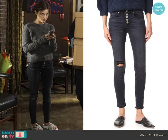 McGuire Newton Jeans in Elson worn by Aria Montgomery (Lucy Hale) on Pretty Little Liars