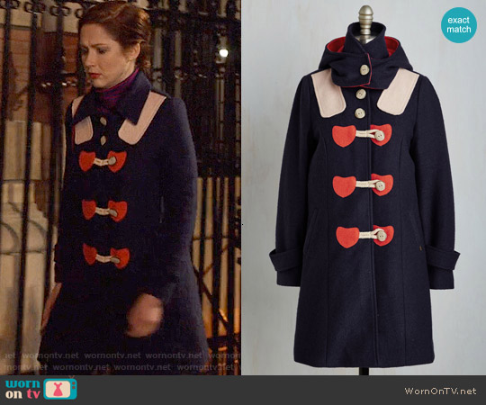 Sweet on You Coat from Modcloth worn by Kimmy Schmidt (Ellie Kemper) on Unbreakable Kimmy Schmidt
