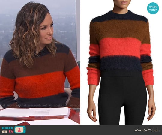 Rag & Bone Petra Striped Sweater worn by Catt Sadler on E! News