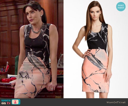 Robert Rodriguez Carrara Silk Dress worn by Quinn Fuller (Rena Sofer) on The Bold and the Beautiful