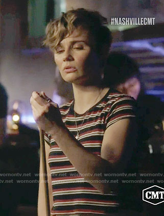 Scarlett’s striped tee on Nashville