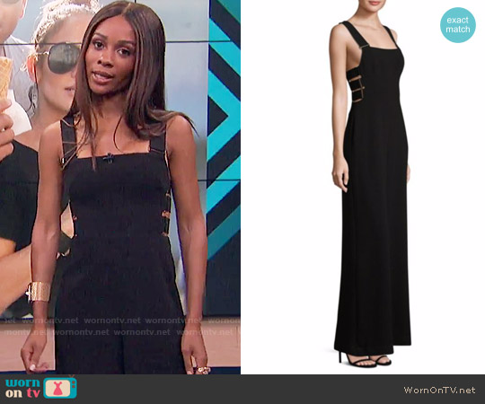 Zimmermann Stretch Crepe Buckle Jumpsuit worn by Zuri Hall on E! News