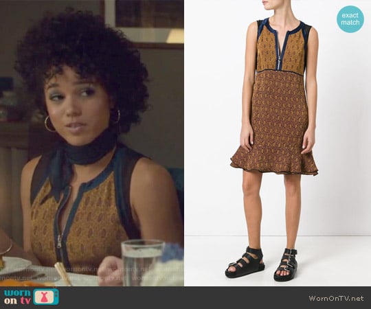 3.1 Phillip Lim Damask Print Dress worn by Maia Roberts (Alisha Wainwright ) on Shadowhunters