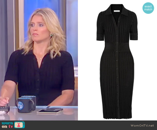 Altuzarra Olivia ribbed stretch-knit dress worn by Sara Haines on The View