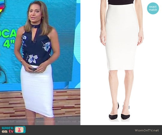 Bcbgmaxazria Leger Mid-Length Pencil Skirt worn by Ginger Zee on Good Morning America