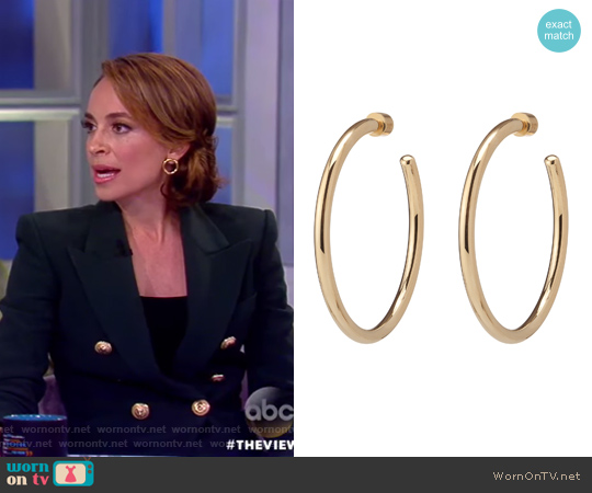 Jennifer Fisher Baby Classic hoops worn by Jedediah Bila on The View