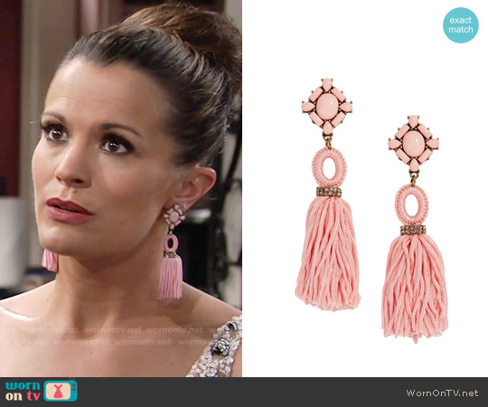 Baublebar Sohvi Earrings in Pink worn by Chelsea Lawson (Melissa Claire Egan) on The Young and the Restless