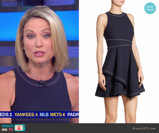 Cinq a Sept Lyla Fit & Flare Dress worn by Amy Robach on Good Morning America