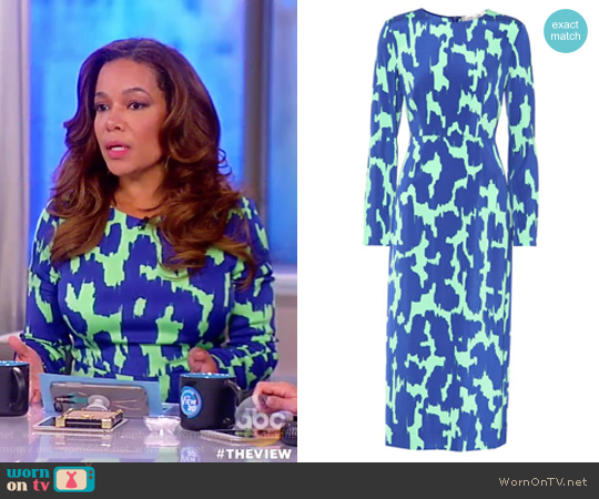 Diane von Furstenberg Printed dress worn by Sunny Hostin on The View
