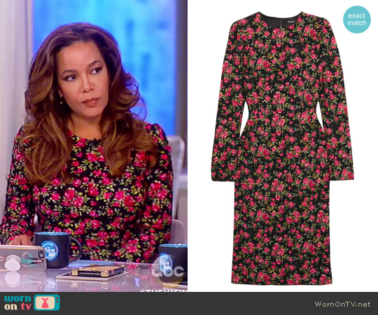 Dolce and Gabbana Roseline Floral-print Crepe Midi Dress worn by Sunny Hostin on The View
