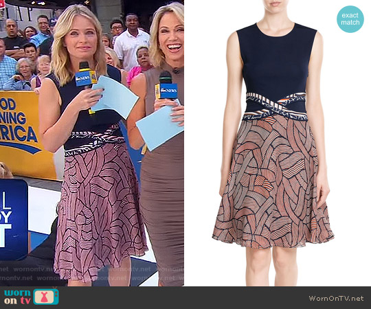 Diane von Furstenberg Printed Dress worn by Sara Haines on Good Morning America