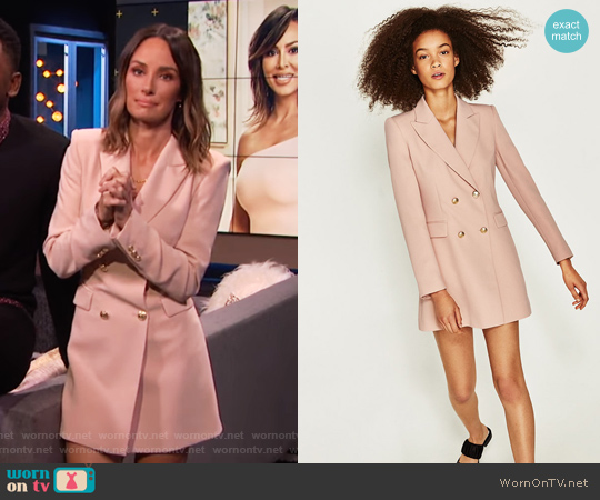 Zara Frock Coat Dress worn by Catt Sadler on E! News