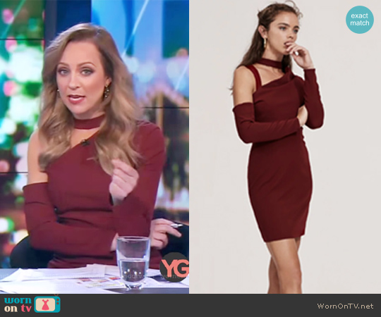 Finders Keepers The Message Mini Dress worn by Carrie Bickmore on The Project