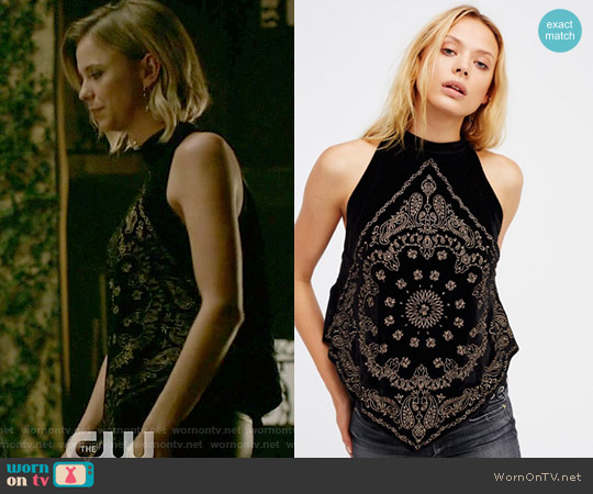 Free People Bandana Bling Tank worn by Freya Mikaelson (Riley Voelkel) on The Originals