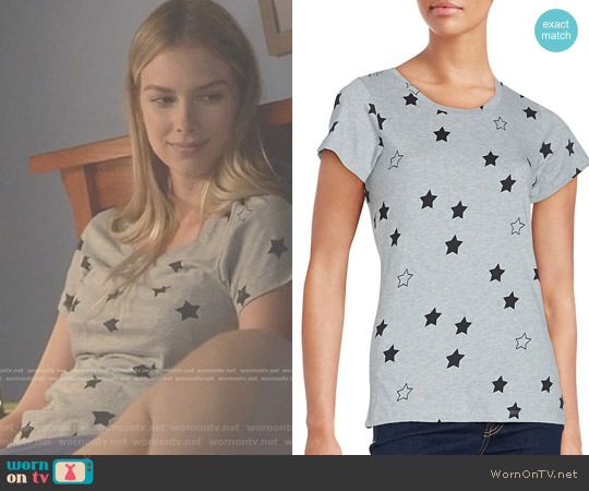 French Connection Star Print Cotton Tee worn by Kirsten Clark (Emma Ishta) on Stitchers