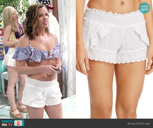 Isabella Rose Sweet Caroline Swim Cover-Up Shorts worn by Chelsea Lawson (Melissa Claire Egan) on The Young and the Restless