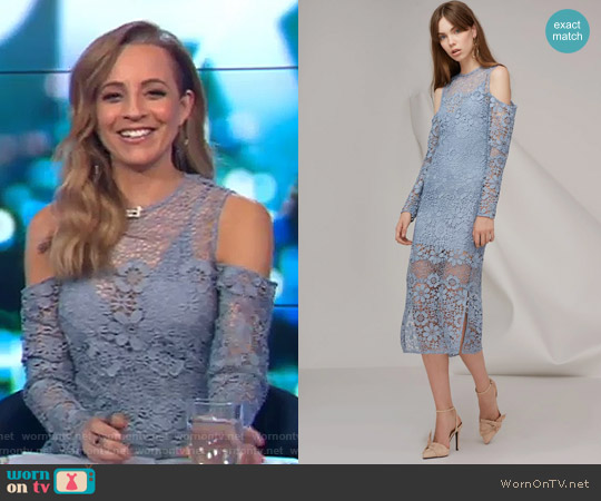 Keepsake Reach Out Long Sleeve Midi Dress worn by Carrie Bickmore on The Project