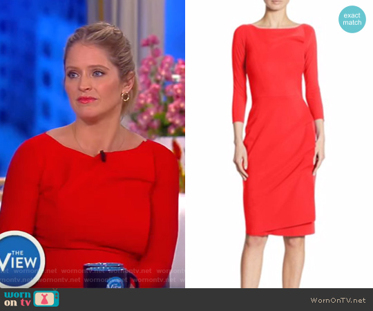 La Petite Robe di Chiara Boni Rhea Wrap-Effect Sheath Dress worn by Sara Haines on The View
