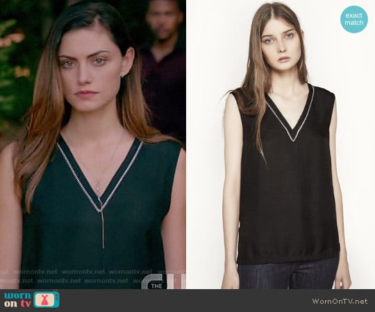 Maje Lara Woven Top worn by Hayley (Phoebe Tonkin) on The Originals