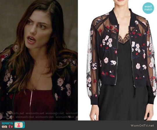 Lucy Paris Embroidered Bomber Jacket worn by Hayley (Phoebe Tonkin) on The Originals