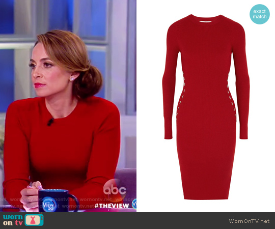 Mugler Embellished ribbed-knit dress worn by Jedediah Bila on The View