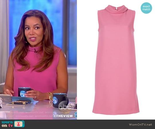 Marni Pink Cowl Neck Dress worn by Sunny Hostin on The View
