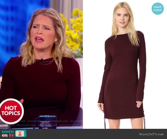 McQ Alexander McQueen Lace Up Mini Dress worn by Sara Haines on The View