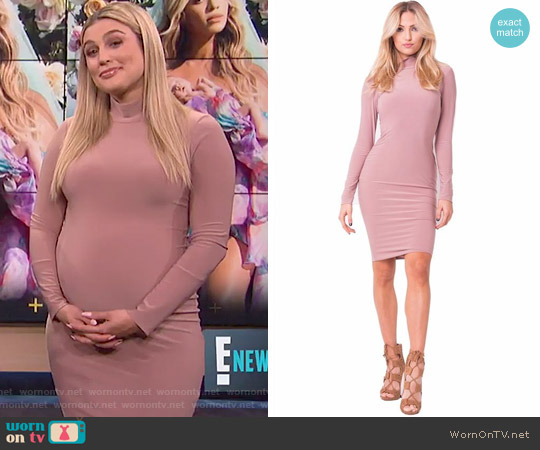 My Style Mode Mauve Mock Neck Midi Dress worn by Carissa Loethen Culiner on E! News