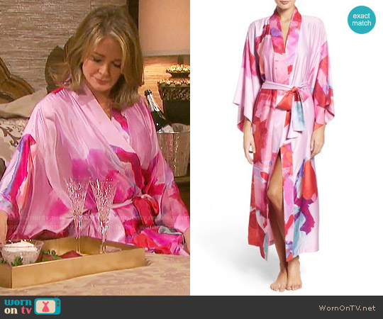 Natori Kimono Robe in Bright Lilac worn by Marlena Evans (Deidre Hall) on Days of our Lives