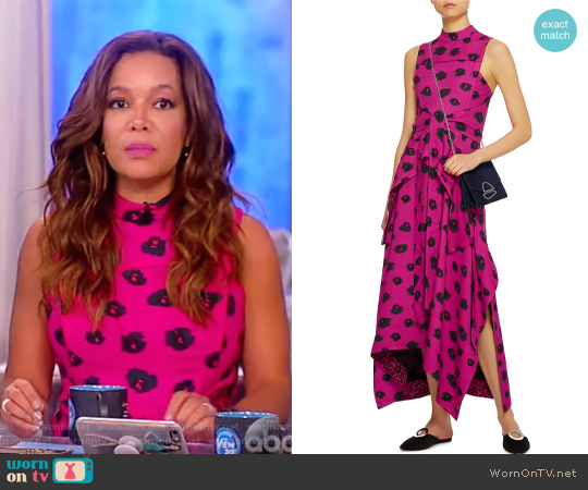Proenza Schouler Embroidered Flared Dress worn by Sunny Hostin on The View